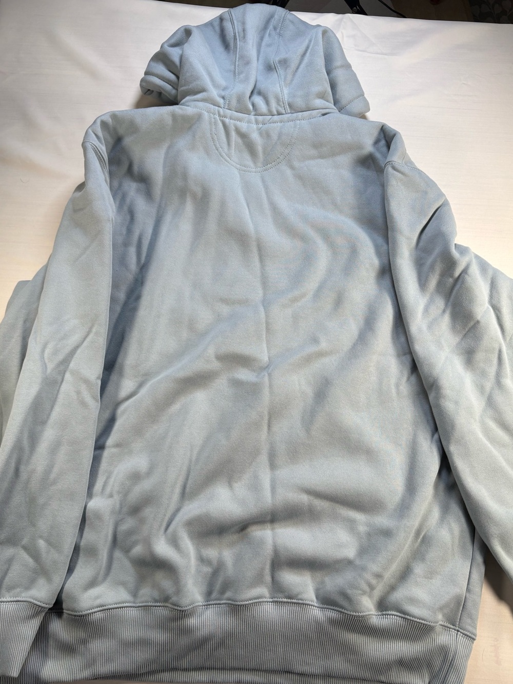 Carhartt Rain Defender Mens XL Loose Fit Quarter Zip Anorak Hoodie Light Blue - Picture 5 of 6